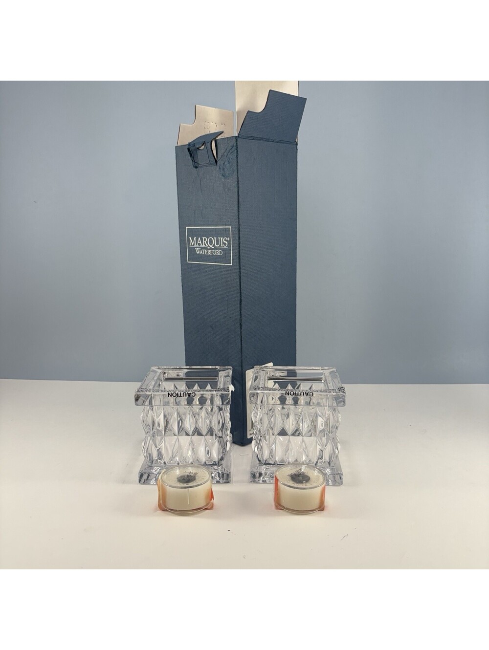 Waterford Marquis Paradox Square Crystal Votive Candle Holder ONLY 2 OUT OF 3